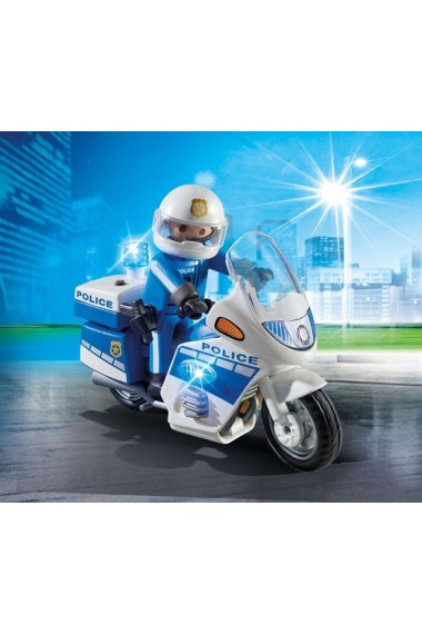 Motocicleta Politiei cu led Playmobil City Action