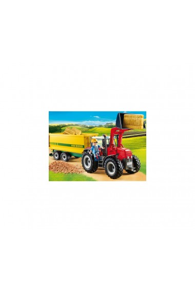 Tractor cu remorca galbena Playmobil Country