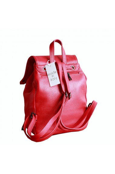 Rucsac din piele rosie model R100