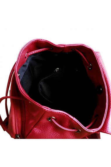 Rucsac din piele rosie model R100