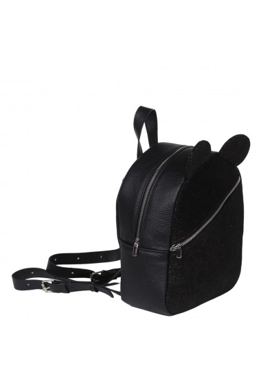 Rucsac dama din piele naturala neagra - Mickey