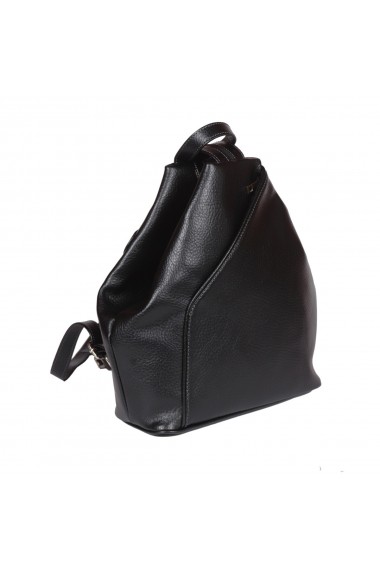 Rucsac/geanta din piele naturala moale neagra model 133