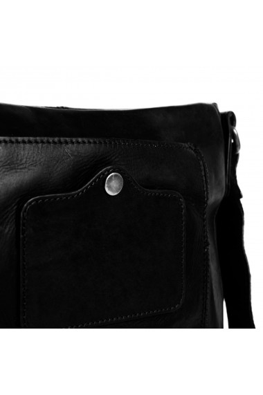 Geanta de barbati The Chesterfield Brand din piele moale neagra Bodin