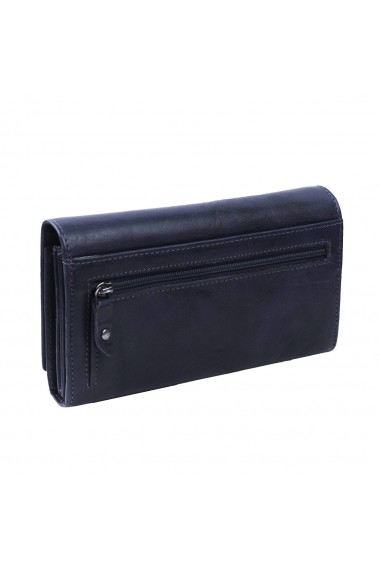 Portofel dama The Chesterfield Brand cu protectie anti scanare RFID din piele naturala bleumarin Hampton