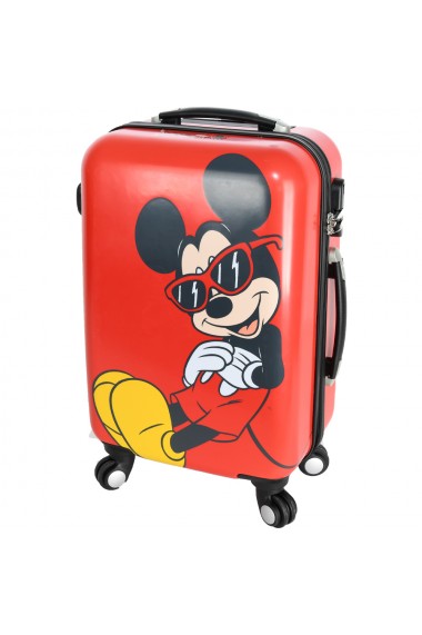 Troler cabina Disney 50 x 34 x 21 cm geamantan Love Mickey rosu-negru