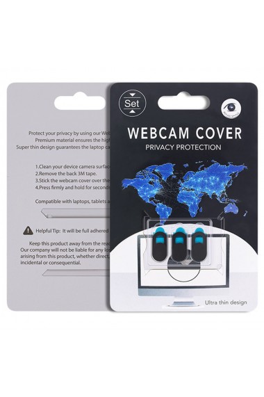 Set 3 buc protectii Webcam pentru laptop telefon tableta negru