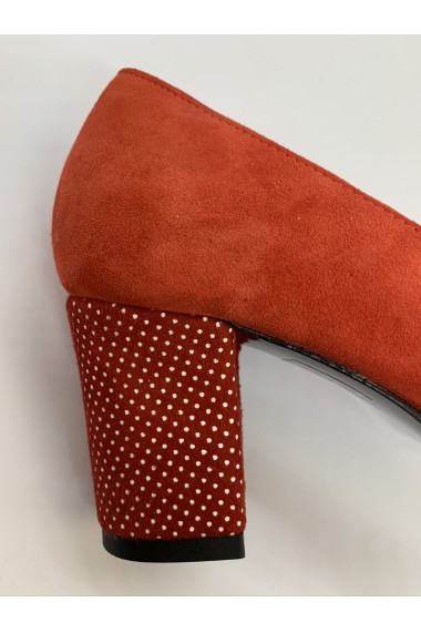 Pantofi eleganti dama din piele intoarsa rosie Diane Marie