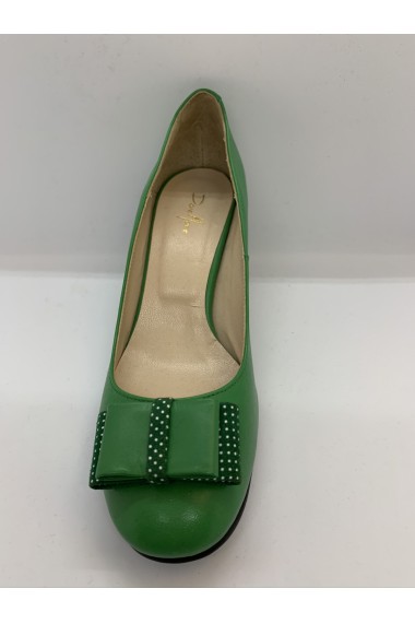Pantofi eleganti dama din piele naturala verde Diane Marie