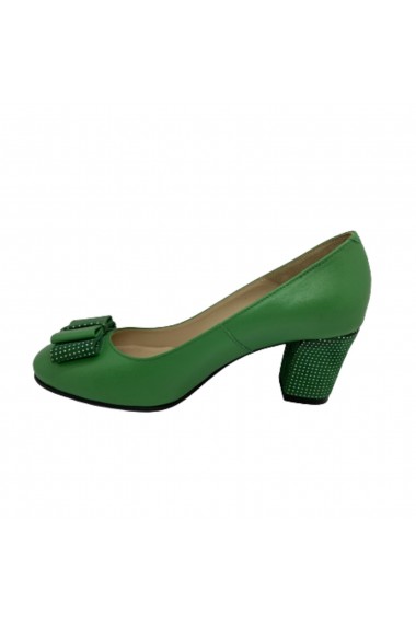Pantofi eleganti dama din piele naturala verde Diane Marie