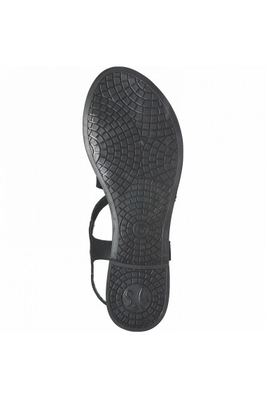 Sandale fara toc S. OLIVER din piele ecologica, Negre