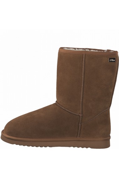 Ghete dama S.Oliver 5-26340-37 stil UGG din piele intoarsa maro