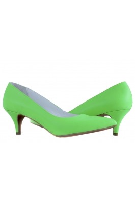 Pantofi CONDUR by alexandru neon verde, din piele