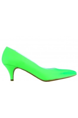 Pantofi CONDUR by alexandru neon verde, din piele