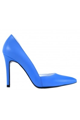 Pantofi CONDUR by alexandru stiletto neon albastru, din piele