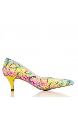 CONDUR by alexandru pantofi multicolori, din piele naturala