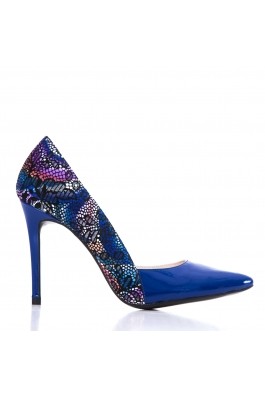CONDUR by alexandru pantofi cu imprimeu albastru, din piele naturala