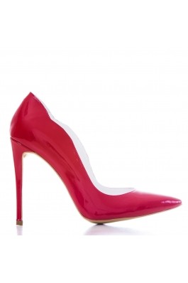 Pantofi cu toc CONDUR by alexandru rosii, din piele lacuita