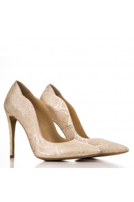 Pantofi cu toc CONDUR by alexandru aurii cu presaj, din piele naturala