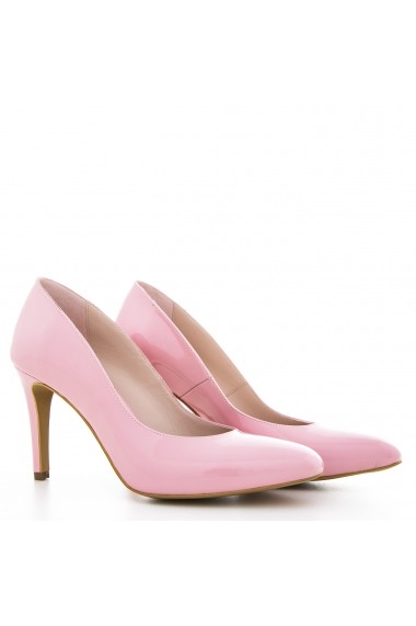 Pantofi cu toc CONDUR by alexandru roz din piele lacuita