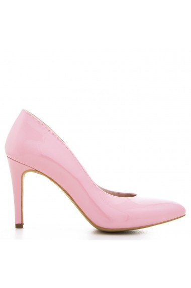 Pantofi cu toc CONDUR by alexandru roz din piele lacuita