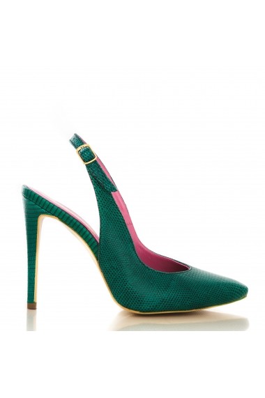 Pantofi cu toc CONDUR by alexandru presaj verde inchis