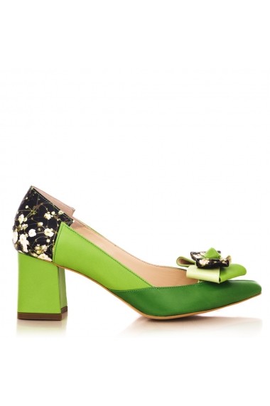 Pantofi cu toc CONDUR by alexandru lacramioare cu verde