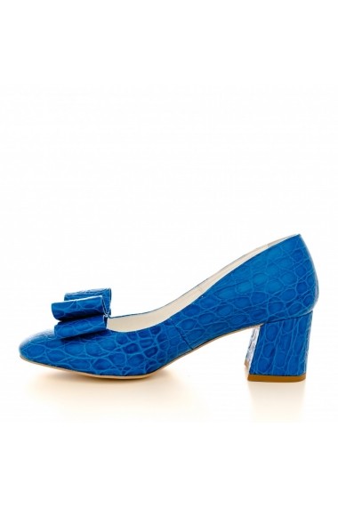 Pantofi cu toc CONDUR by alexandru 1606 croco albastru