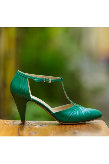 Pantofi cu toc CONDUR by alexandru Ivone verde