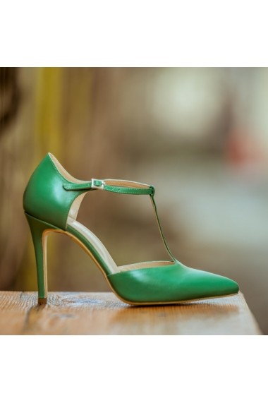Pantofi cu toc CONDUR by alexandru Renata verde