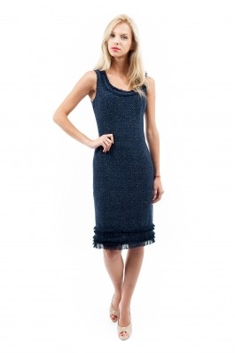 Rochie Lany`s bleumarin, din bumbac