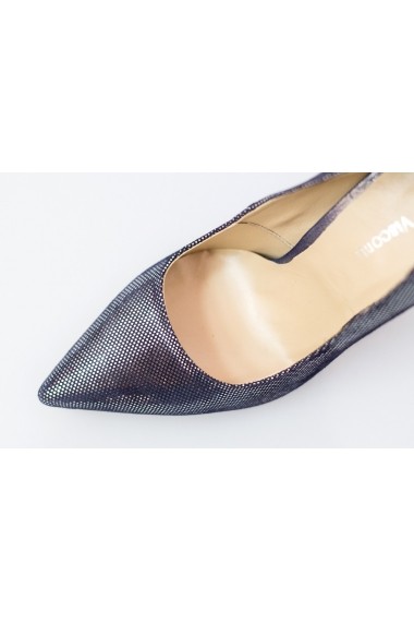 Pantofi Thea Visconti stiletto gri-argintiu