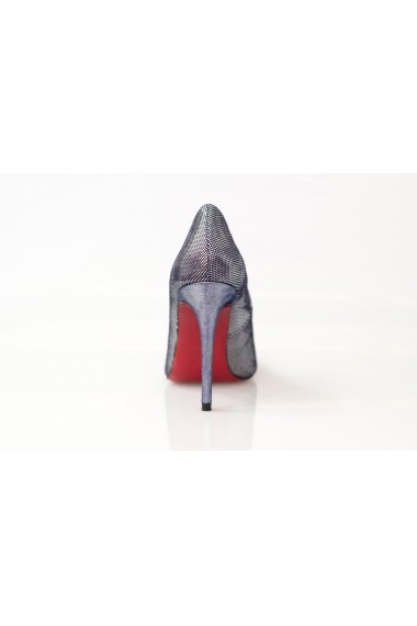 Pantofi Thea Visconti stiletto gri-argintiu