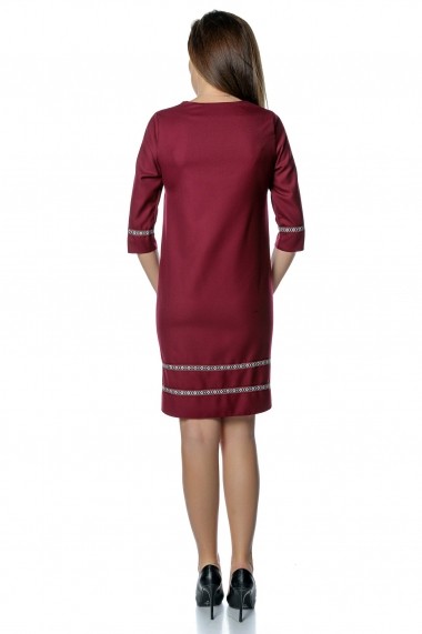 Rochie scurta Crisstalus RO279 Bordo