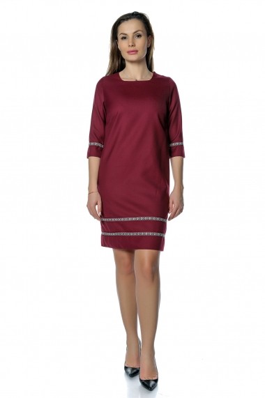 Rochie scurta Crisstalus RO279 Bordo