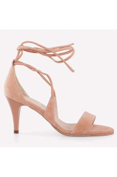 Sandale roz pudra din piele naturala Monroe   Dianemarie S115 rozp