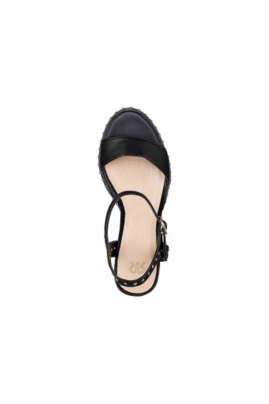 Sandale cu toc La Redoute Collections GEP431 negru