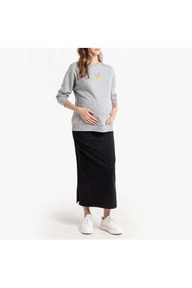 Bluza gri pentru gravide cu maneca lunga La Redoute Collections GGS208 