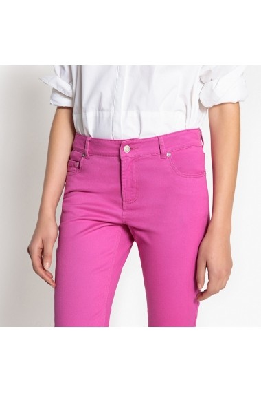 Pantaloni slim La Redoute Collections AOM327 roz