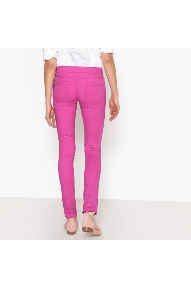 Pantaloni slim La Redoute Collections AOM327 roz