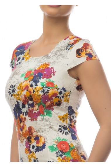 Rochie de zi AD-Fashion cu flori multicolore ADF-R111i933