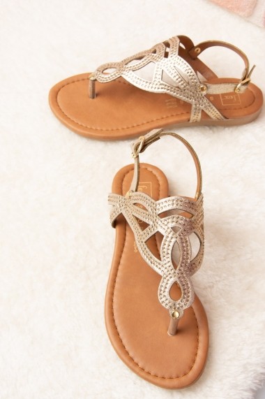 Sandale plate Fox Shoes H713011514 auriu