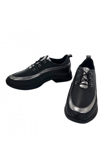 Pantofi sport casual din piele Torino 089 Negri