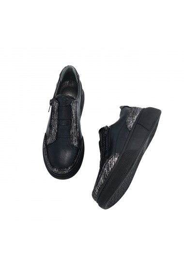 Pantofi casual din piele Torino 022 Negri