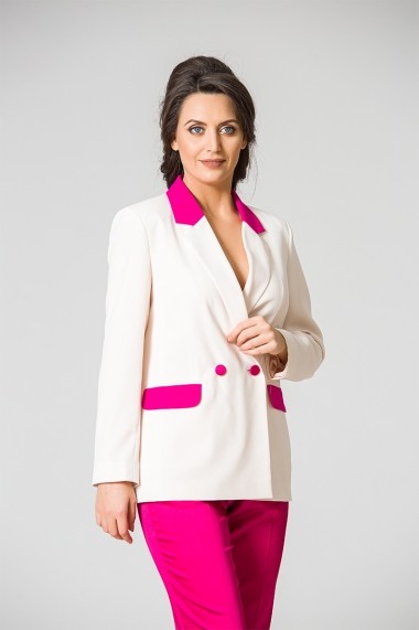 Sacou office Dames cu detalii fucsia DP160