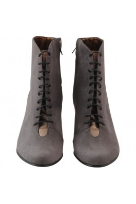 Botine HotStepper Statement Grey and Nude din piele