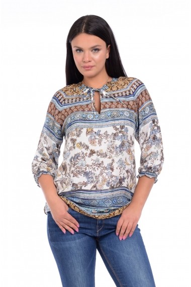 Bluza imprimeu combinat V142 Eranthe Multicolor