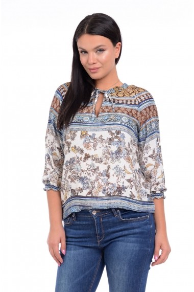 Bluza imprimeu combinat V142 Eranthe Multicolor