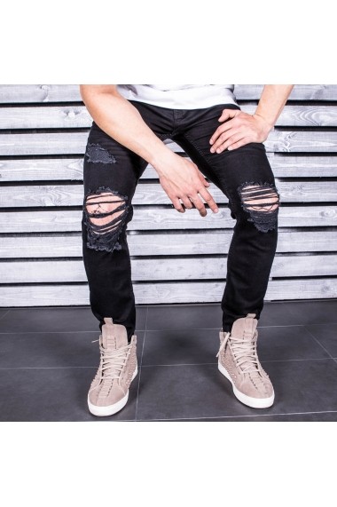 Jeans BB Salazar slim fit conici casual skinny 0054 Negru