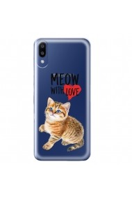 Husa Samsung Galaxy M10 Lemontti Silicon Art Meow With Love