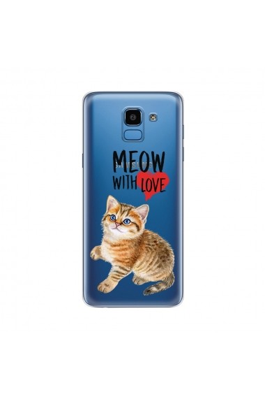 Husa Samsung Galaxy J6 (2018) Lemontti Silicon Art Meow With Love